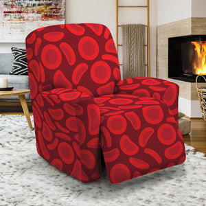 Red Blood Cells Pattern Print Recliner Slipcover