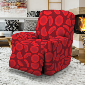 Red Blood Cells Pattern Print Recliner Slipcover