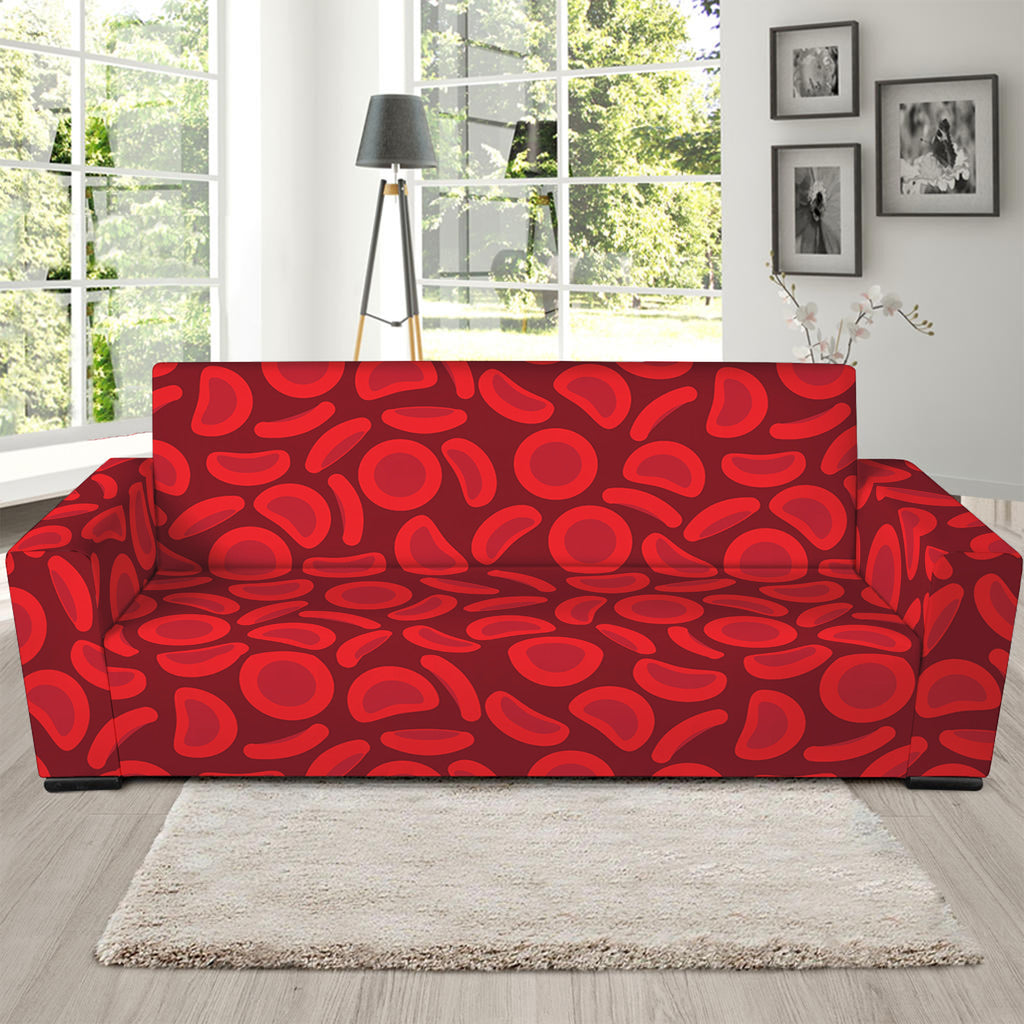 Red Blood Cells Pattern Print Sofa Slipcover