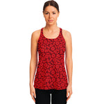 Red Blood Cells Pattern Print Women's Racerback Tank Top