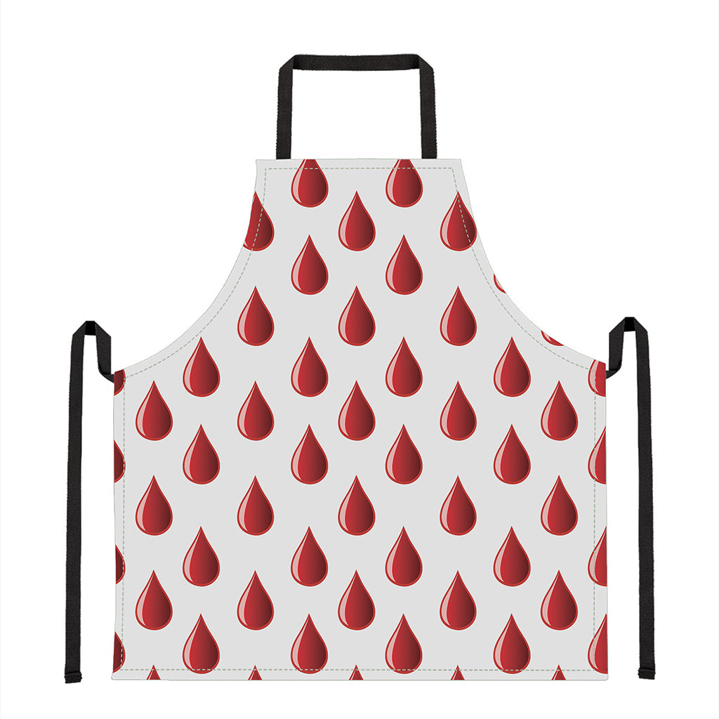 Red Blood Drop Pattern Print Apron