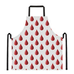 Red Blood Drop Pattern Print Apron