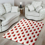 Red Blood Drop Pattern Print Area Rug