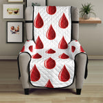 Red Blood Drop Pattern Print Armchair Protector