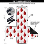 Red Blood Drop Pattern Print Armchair Protector