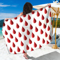 Red Blood Drop Pattern Print Beach Sarong Wrap