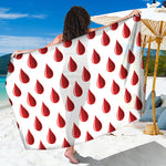 Red Blood Drop Pattern Print Beach Sarong Wrap