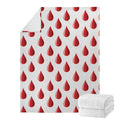 Red Blood Drop Pattern Print Blanket