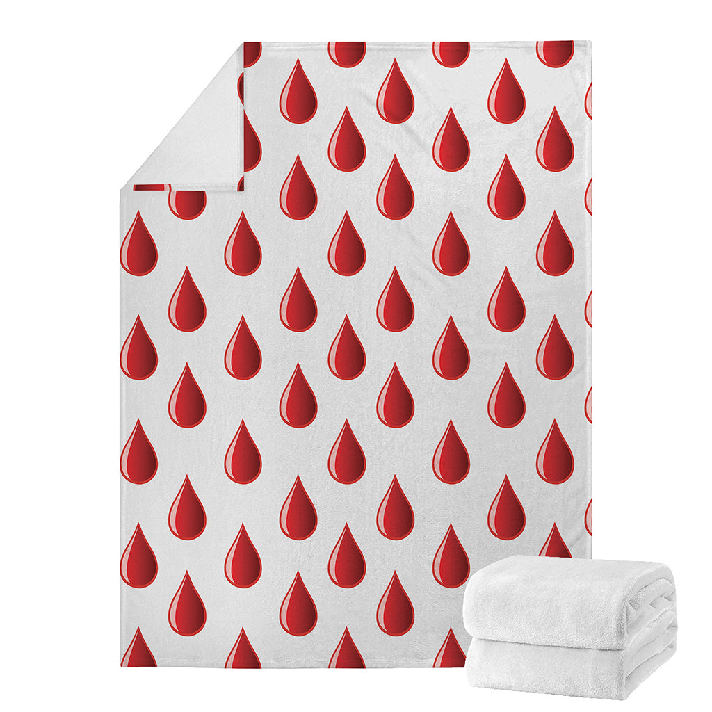 Red Blood Drop Pattern Print Blanket