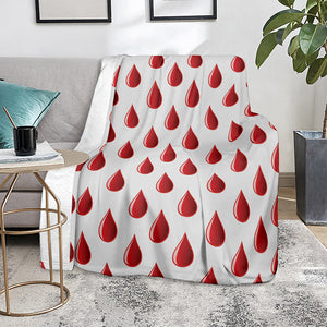 Red Blood Drop Pattern Print Blanket