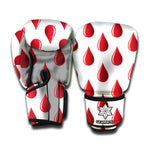 Red Blood Drop Pattern Print Boxing Gloves