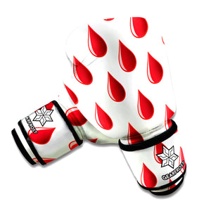 Red Blood Drop Pattern Print Boxing Gloves