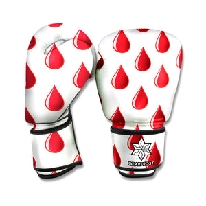 Red Blood Drop Pattern Print Boxing Gloves