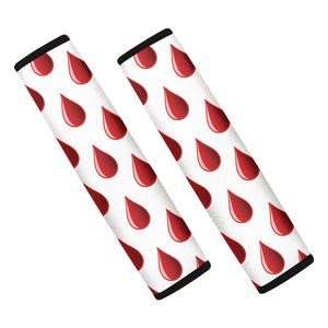 Red Blood Drop Pattern Print Car Seat Belt Covers