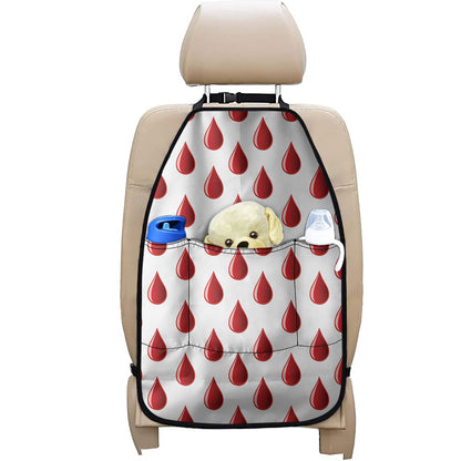 Red Blood Drop Pattern Print Car Seat Organizers