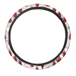 Red Blood Drop Pattern Print Car Steering Wheel Cover