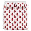 Red Blood Drop Pattern Print Duvet Cover Bedding Set