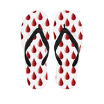 Red Blood Drop Pattern Print Flip Flops