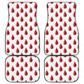 Red Blood Drop Pattern Print Front and Back Car Floor Mats