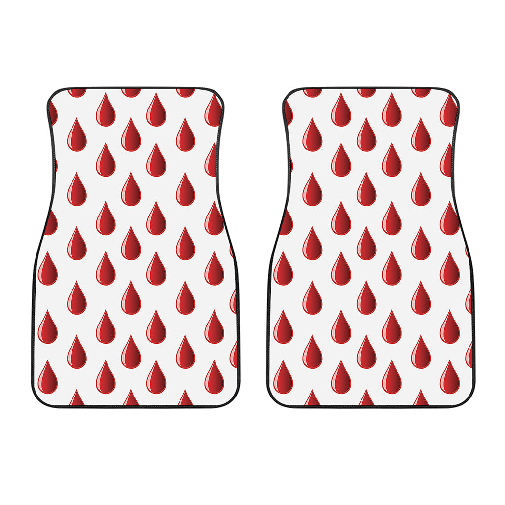 Red Blood Drop Pattern Print Front Car Floor Mats