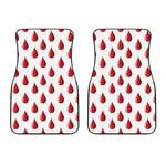 Red Blood Drop Pattern Print Front Car Floor Mats