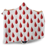 Red Blood Drop Pattern Print Hooded Blanket
