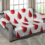 Red Blood Drop Pattern Print Loveseat Protector