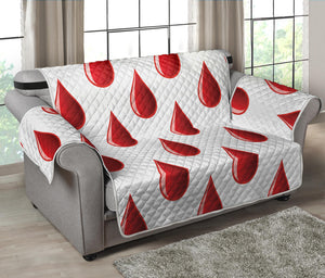 Red Blood Drop Pattern Print Loveseat Protector