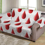 Red Blood Drop Pattern Print Loveseat Protector