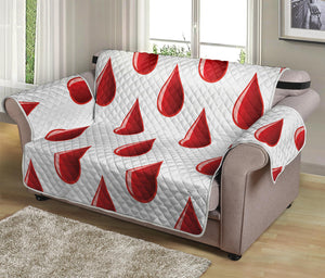 Red Blood Drop Pattern Print Loveseat Protector