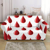 Red Blood Drop Pattern Print Loveseat Slipcover