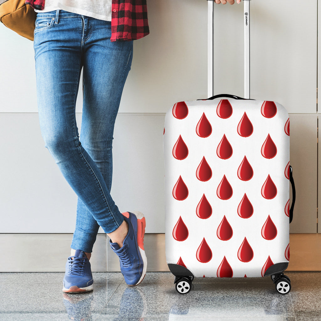 Red Blood Drop Pattern Print Luggage Cover