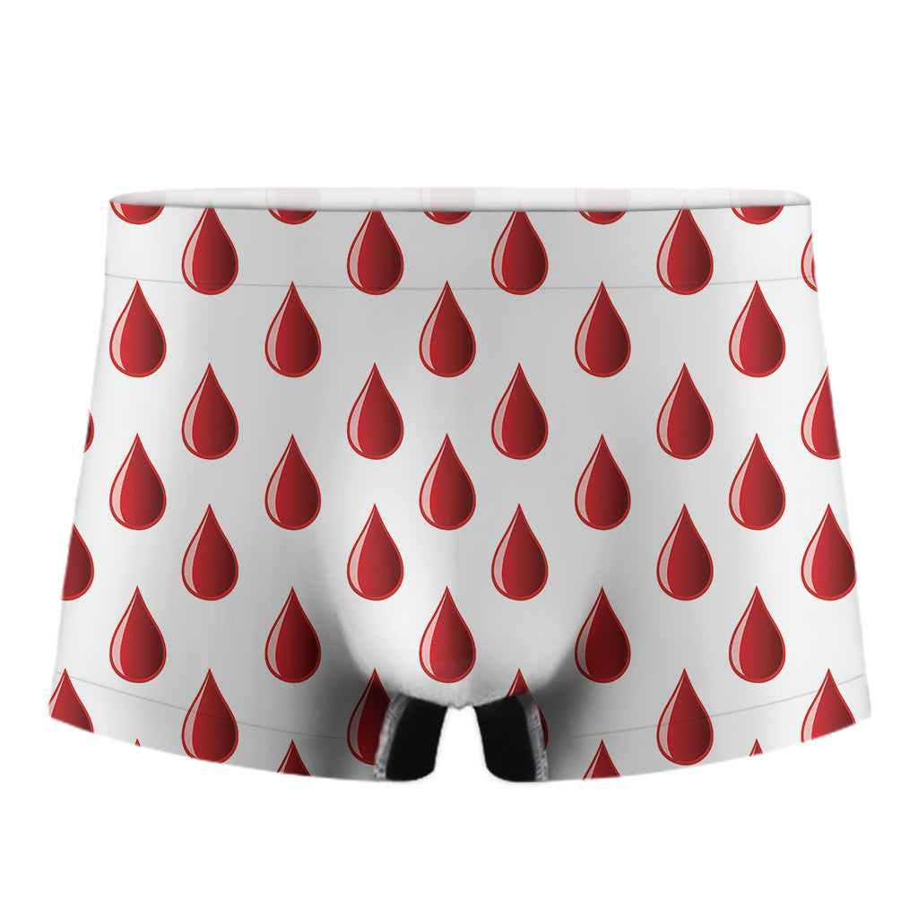 Red Blood Drop Pattern Print Men's Boxer Briefs