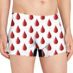 Red Blood Drop Pattern Print Men's Boxer Briefs