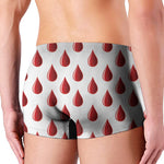 Red Blood Drop Pattern Print Men's Boxer Briefs