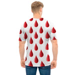 Red Blood Drop Pattern Print Men's T-Shirt