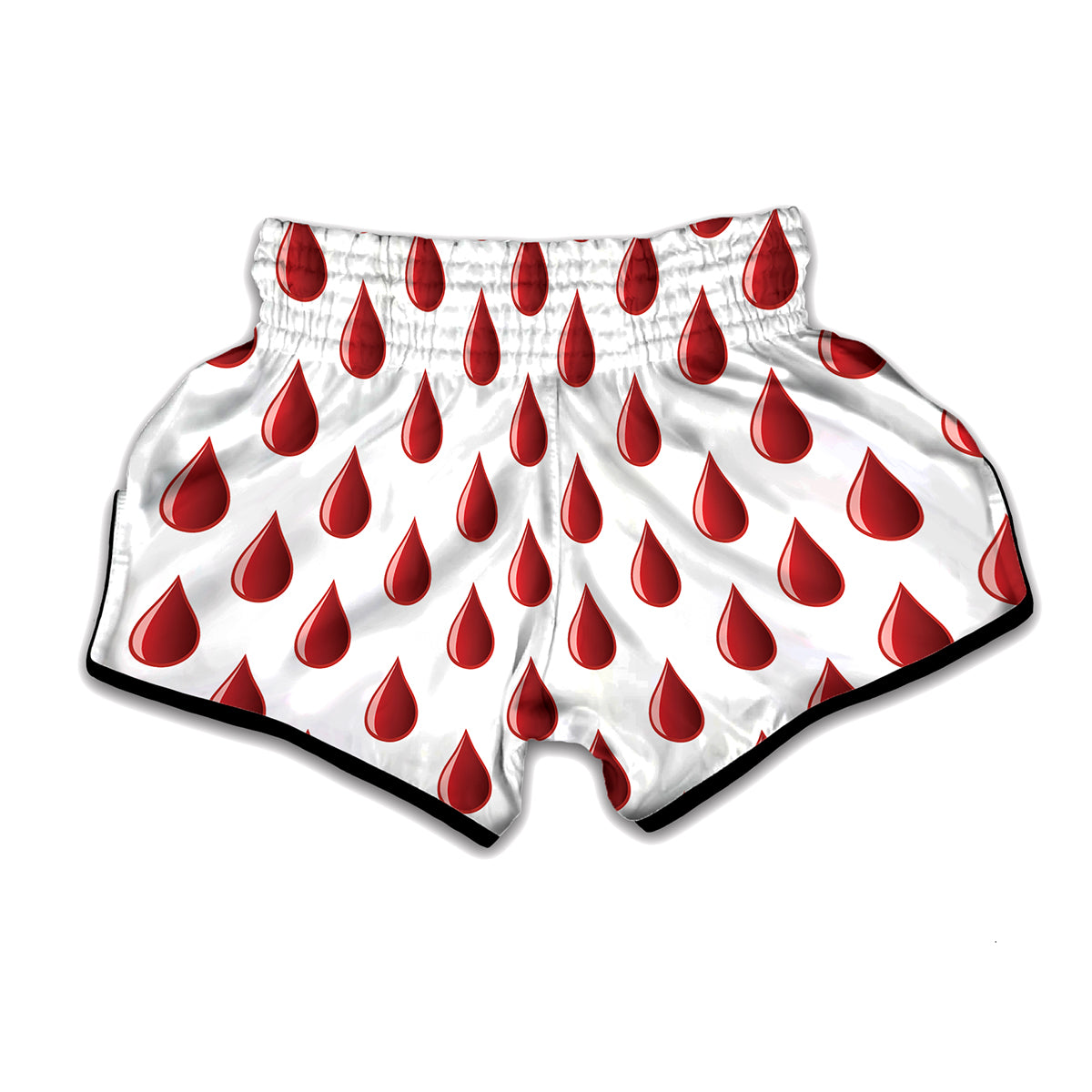 Red Blood Drop Pattern Print Muay Thai Boxing Shorts