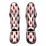 Red Blood Drop Pattern Print Muay Thai Shin Guard