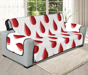 Red Blood Drop Pattern Print Oversized Sofa Protector