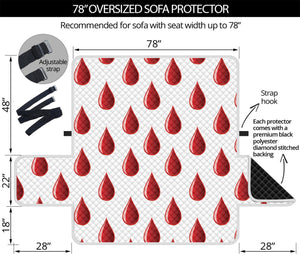 Red Blood Drop Pattern Print Oversized Sofa Protector