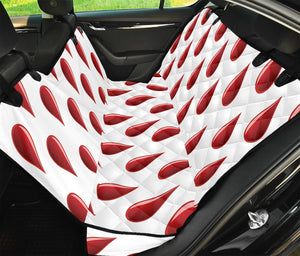 Red Blood Drop Pattern Print Pet Car Back Seat Cover