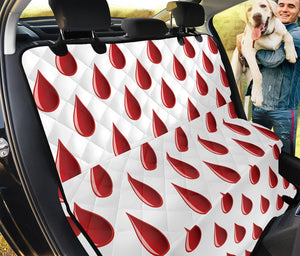 Red Blood Drop Pattern Print Pet Car Back Seat Cover