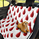 Red Blood Drop Pattern Print Pet Car Back Seat Cover