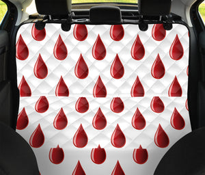 Red Blood Drop Pattern Print Pet Car Back Seat Cover