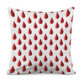 Red Blood Drop Pattern Print Pillow Cover