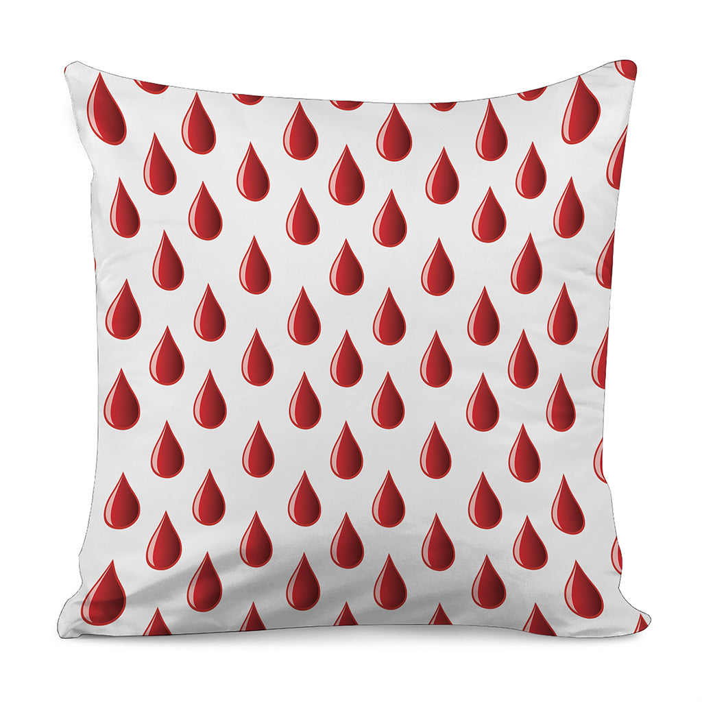 Red Blood Drop Pattern Print Pillow Cover
