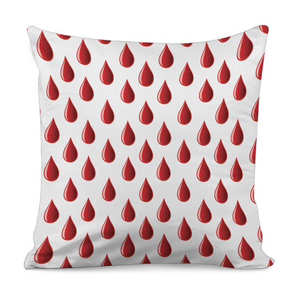 Red Blood Drop Pattern Print Pillow Cover