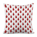 Red Blood Drop Pattern Print Pillow Cover