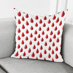 Red Blood Drop Pattern Print Pillow Cover