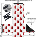 Red Blood Drop Pattern Print Recliner Protector